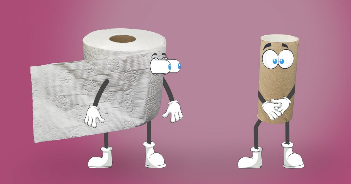 Kupiles wystarczajaco duzo papieru toaletowego